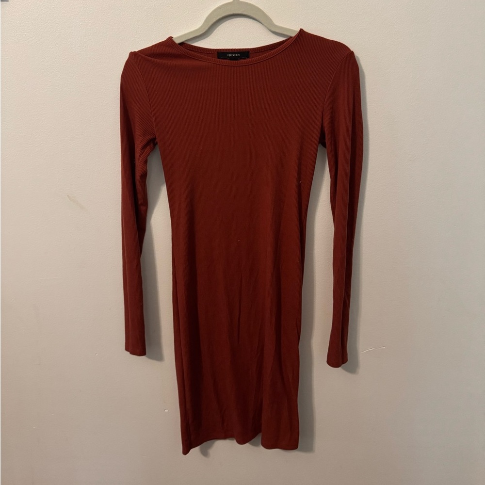 Forever 21 Terracotta Ribbed Dress